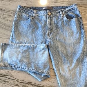 Levi's Women's Skinny Jeans in Light Blue Denim with Subtle Pattern